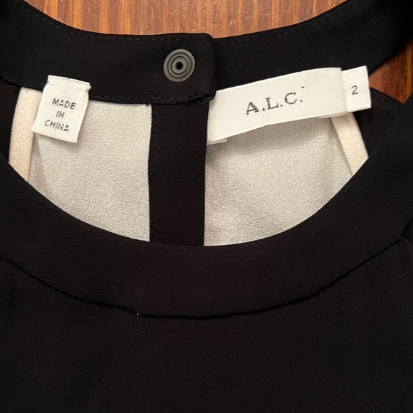 A.L.C. Alexis Black Scallop Mini Dress Revolve - Picture 7 of 10